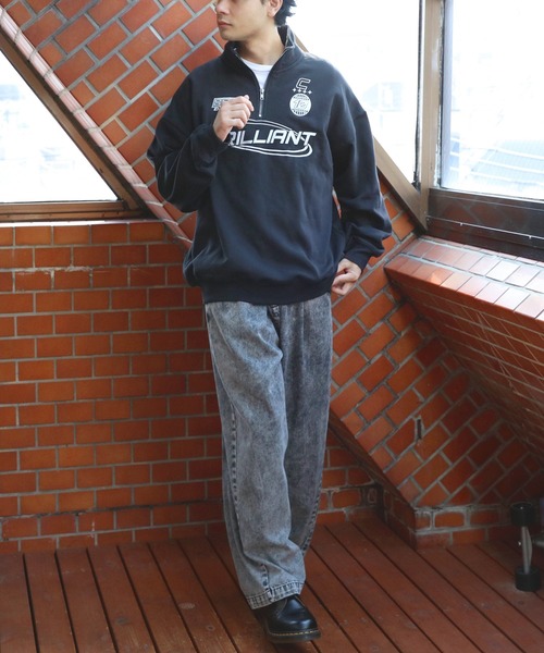 ８(eight)（エイト）の「半起毛ロゴハーフジップ（スウェット・メンズ・ネイビー/ブラック/アッシュ・MEDIUM/LARGE）」の18枚目の写真