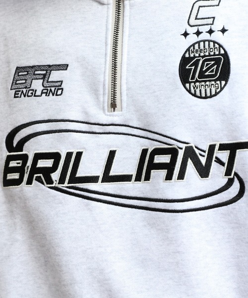 ８(eight)（エイト）の「半起毛ロゴハーフジップ（スウェット・メンズ・ネイビー/ブラック/アッシュ・MEDIUM/LARGE）」の10枚目の写真