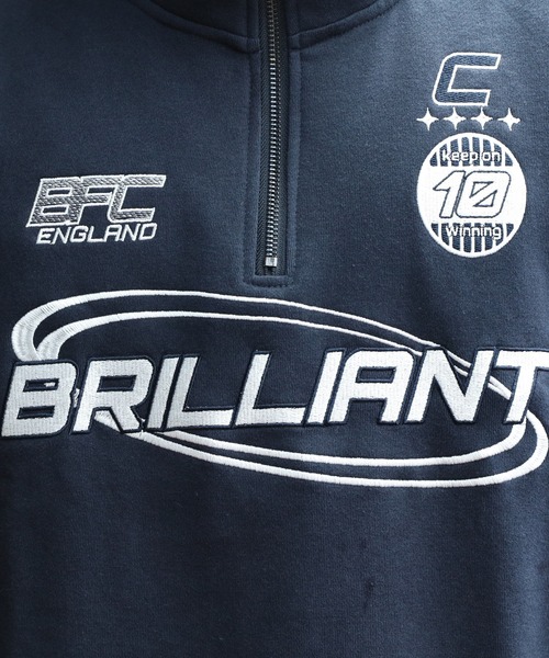 ８(eight)（エイト）の「半起毛ロゴハーフジップ（スウェット・メンズ・ネイビー/ブラック/アッシュ・MEDIUM/LARGE）」の11枚目の写真