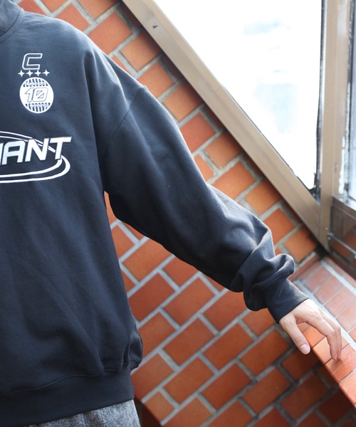 ８(eight)（エイト）の「半起毛ロゴハーフジップ（スウェット・メンズ・ネイビー/ブラック/アッシュ・MEDIUM/LARGE）」の5枚目の写真