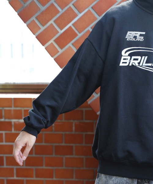 ８(eight)（エイト）の「半起毛ロゴハーフジップ（スウェット・メンズ・ネイビー/ブラック/アッシュ・MEDIUM/LARGE）」の6枚目の写真