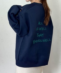 Per sist ence | バックロゴデザイン ジャガードニットプルオーバー(ニット/セーター)