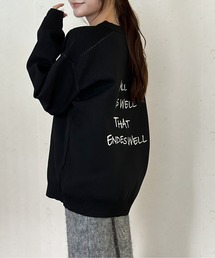 バックロゴデザイン ジャガードニットプルオーバー