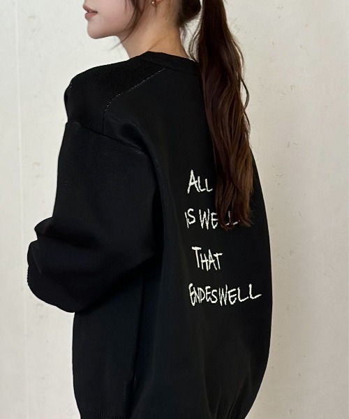 Per sist ence(パーシエンス)の「バックロゴデザイン ジャガードニットプルオーバー(ニット/セーター・レディース・ネイビー/グレー/アイボリー/ブラック・FREE)」の13枚目の写真