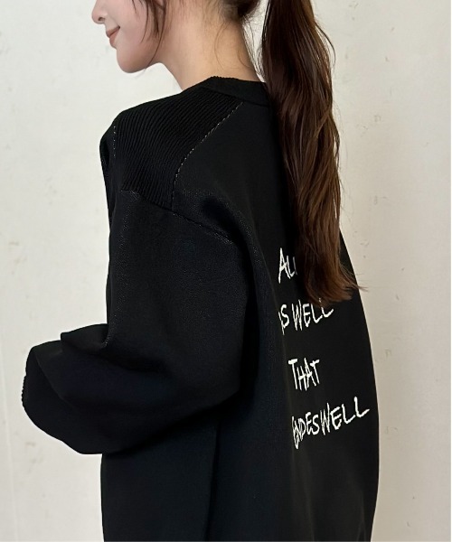 Per sist ence(パーシエンス)の「バックロゴデザイン ジャガードニットプルオーバー(ニット/セーター・レディース・ネイビー/グレー/アイボリー/ブラック・FREE)」の14枚目の写真