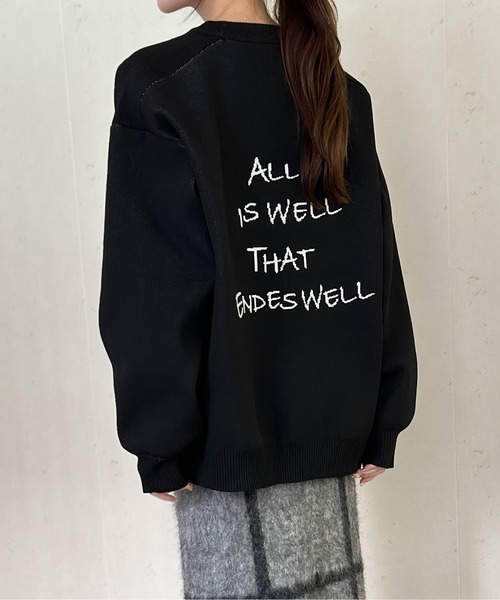 Per sist ence(パーシエンス)の「バックロゴデザイン ジャガードニットプルオーバー(ニット/セーター・レディース・ネイビー/グレー/アイボリー/ブラック・FREE)」の16枚目の写真