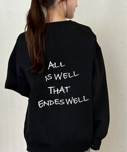 Per sist ence(パーシエンス)の「バックロゴデザイン ジャガードニットプルオーバー(ニット/セーター・レディース・ネイビー/グレー/アイボリー/ブラック・FREE)」の18枚目の写真