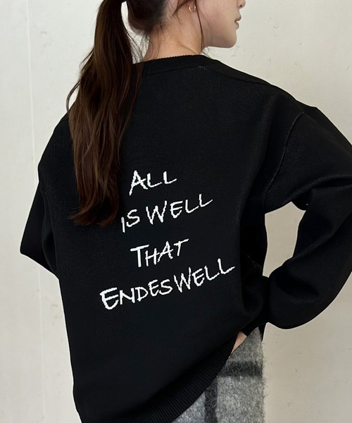 Per sist ence(パーシエンス)の「バックロゴデザイン ジャガードニットプルオーバー(ニット/セーター・レディース・ネイビー/グレー/アイボリー/ブラック・FREE)」の20枚目の写真