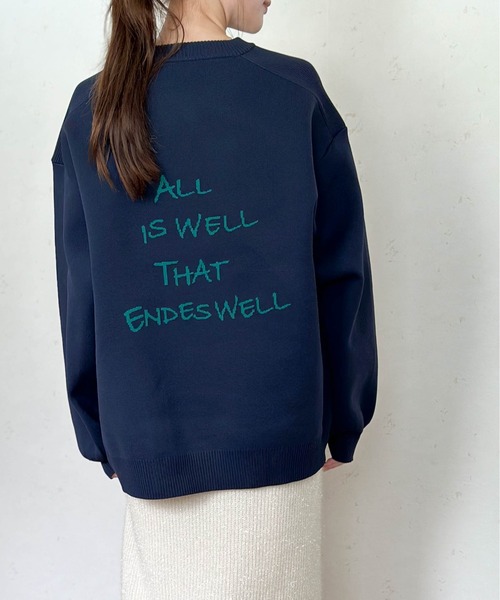 【大人気デザイン】ウィンダンシー ニット セーター ジャガードロゴ Lサイズ 大人気デザイン】ウィンダンシー ニット セーター ジャガードロゴ L