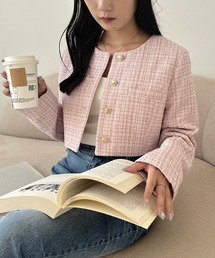 ノーカラージャケット（ピンク系）一覧 - WEAR