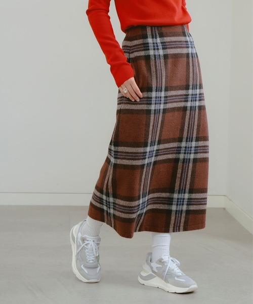 B:MING by BEAMS（ビーミングバイビームス）の「チェック Aライン スカート（Ｓ～Ｍ）（スカート・レディース・ブラウン/ブラウン系その他・MEDIUM/SMALL）」の7枚目の写真