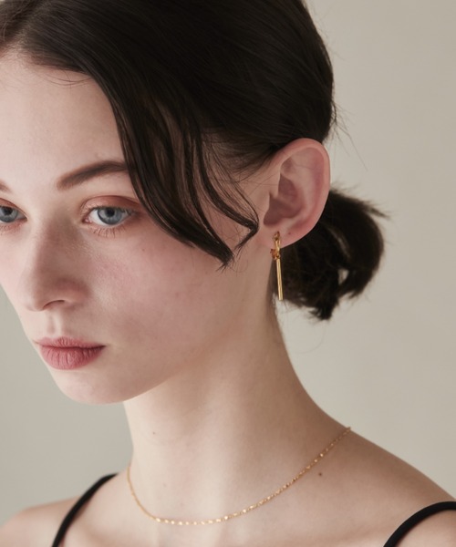 ciite' surgical stainless(シーテサージカルステンレス)の「【 金属アレルギー対応 】 バーモチーフ イヤリング サージカルステンレス (両耳用)(イヤリング・レディース・シルバー/ゴールド・FREE)」の11枚目の写真