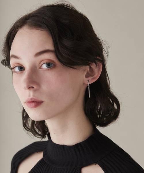 ciite' surgical stainless(シーテサージカルステンレス)の「【 金属アレルギー対応 】 バーモチーフ イヤリング サージカルステンレス (両耳用)(イヤリング・レディース・シルバー/ゴールド・FREE)」の18枚目の写真