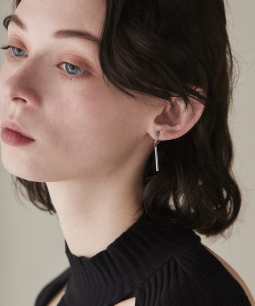 ciite' surgical stainless(シーテサージカルステンレス)の「【 金属アレルギー対応 】 バーモチーフ イヤリング サージカルステンレス (両耳用)(イヤリング・レディース・シルバー/ゴールド・FREE)」の19枚目の写真