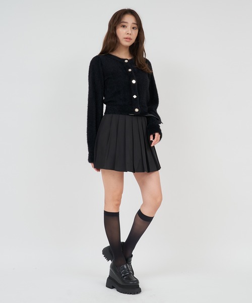 ROYAL PARTY(ロイヤルパーティー)の「ダブルベルト配色プリーツミニスカート(スカート・レディース・ブラック/グレー/ベージュ・FREE)」の18枚目の写真