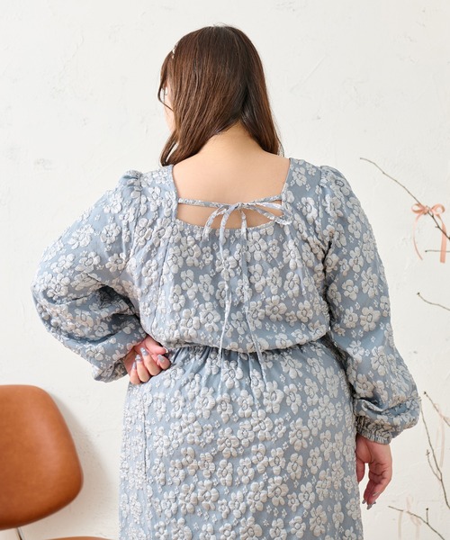 LOUIOSY ルオシーフラワージャガードワンピース