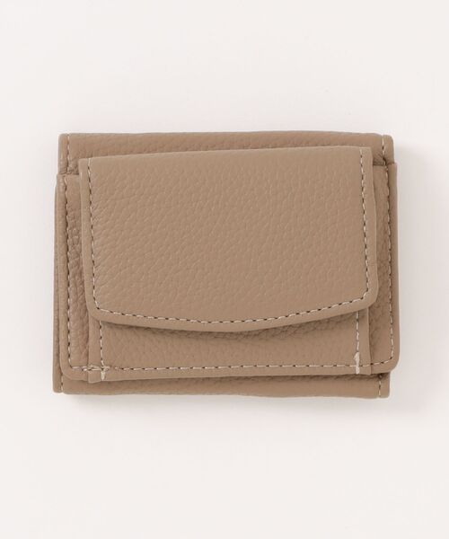 Burner（バーナー）の「【OKUOKU　0909】三つ折り コンパクト 財布 oku-wallet-676225777696-14 Nn（財布・レディース・ベージュ系その他/ライトグリーン/ピンク/パープル/ブラック/グレー/ベビーピンク/ライトブルー/アイボリー/ホワイト/レッド/マスタード・FREE）」の4枚目の写真