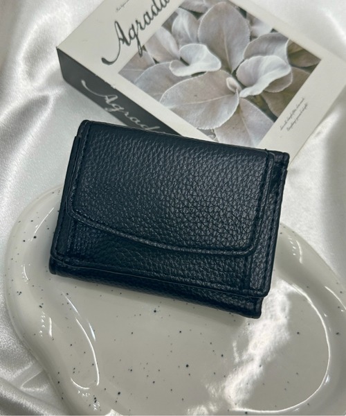 Burner（バーナー）の「【OKUOKU　0909】三つ折り コンパクト 財布 oku-wallet-676225777696-14 Nn（財布・レディース・ベージュ系その他/ライトグリーン/ピンク/パープル/ブラック/グレー/ベビーピンク/ライトブルー/アイボリー/ホワイト/レッド/マスタード・FREE）」の2枚目の写真