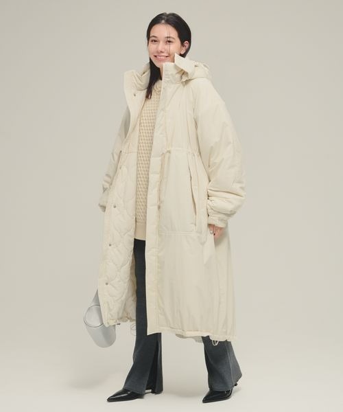 eL(エル)の「【eL】Monster Long Parka/150124(ブルゾン・レディース・ブラック/オフホワイト・FREE)」の5枚目の写真