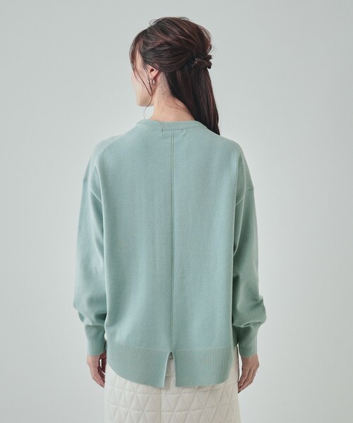 洗える/毛玉レス】インせず着られる 大人の抜け感 バックスリット