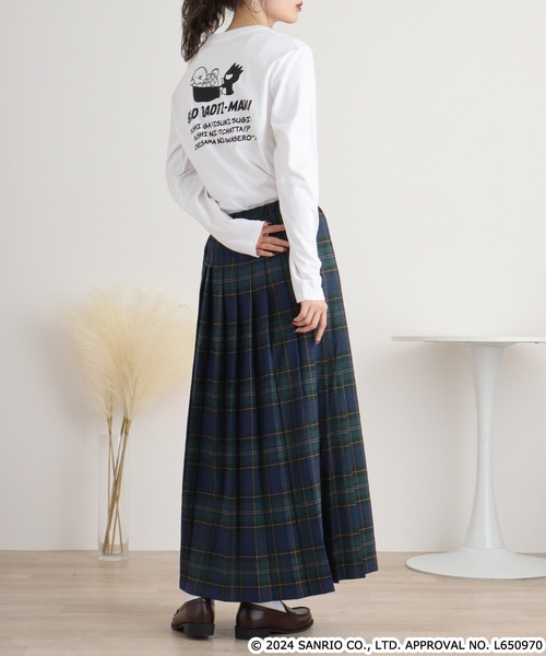 sanrio(サンリオ)の「バッドばつ丸長袖Tシャツ(Tシャツ/カットソー・メンズ・ブラック/ホワイト/杢グレー/ブルー系その他/チャコール/オートミール・M/L/LL)」の17枚目の写真