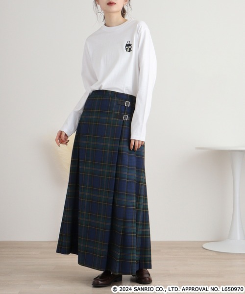 sanrio(サンリオ)の「バッドばつ丸長袖Tシャツ(Tシャツ/カットソー・メンズ・ブラック/ホワイト/杢グレー/ブルー系その他/チャコール/オートミール・M/L/LL)」の16枚目の写真