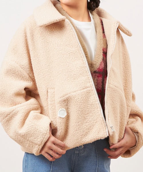 trois lapins kp(トロワラパンケーピー)の「ブークレーブルゾン(140~160)(ブルゾン・キッズ・アイボリー・140cm/150cm/160cm)」の7枚目の写真