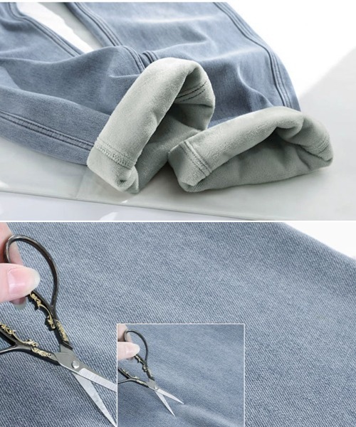 Miniministore(ミニミニストア)の「裏起毛デニムパンツストレートデニム裏ボア(デニムパンツ・レディース・インディゴブルー/サックスブルー・XL/S/L/M)」の5枚目の写真