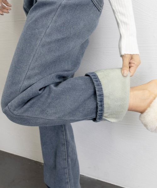 Miniministore(ミニミニストア)の「裏起毛デニムパンツストレートデニム裏ボア(デニムパンツ・レディース・インディゴブルー/サックスブルー・XL/S/L/M)」の19枚目の写真