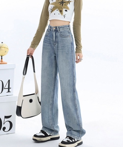 Miniministore(ミニミニストア)の「裏起毛デニムパンツストレートデニム裏ボア(デニムパンツ・レディース・インディゴブルー/サックスブルー・XL/S/L/M)」の17枚目の写真