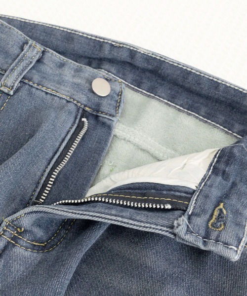 Miniministore(ミニミニストア)の「裏起毛デニムパンツストレートデニム裏ボア(デニムパンツ・レディース・インディゴブルー/サックスブルー・XL/S/L/M)」の11枚目の写真