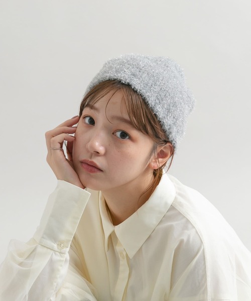 HERMES ホワイトラメニット帽 ビーニー HERMES ホワイトラメニット帽 ビーニー 【公式通販】