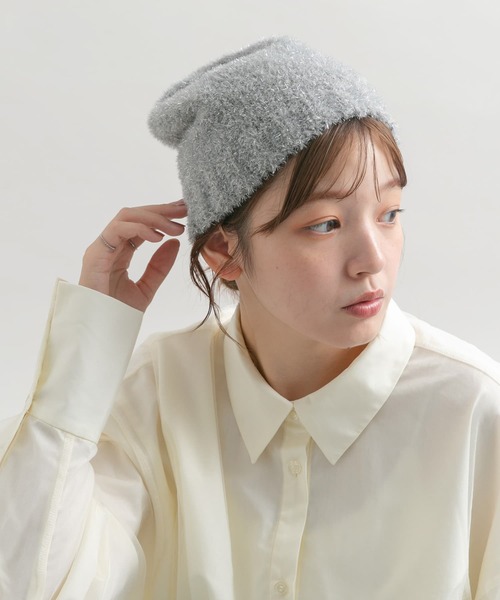 KBF(ケイビーエフ)の「ラメニットビーニー(ニットキャップ/ビーニー・レディース・シルバー/ブラック・ONE)」の8枚目の写真