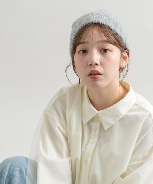 KBF(ケイビーエフ)の「ラメニットビーニー(ニットキャップ/ビーニー・レディース・シルバー/ブラック・ONE)」の9枚目の写真