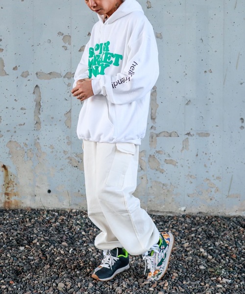 Bling Leads(ブリングリーズ)の「Z)【BLINGLEADS】ABM21435 COTTON CARGO PANT/コットン カーゴパンツ(カーゴパンツ・メンズ・ブラック/ホワイト・MEDIUM/LARGE)」の4枚目の写真