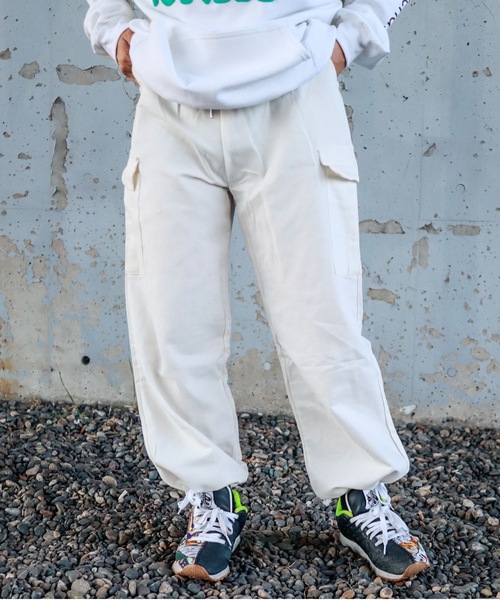Bling Leads(ブリングリーズ)の「Z)【BLINGLEADS】ABM21435 COTTON CARGO PANT/コットン カーゴパンツ(カーゴパンツ・メンズ・ブラック/ホワイト・MEDIUM/LARGE)」の7枚目の写真