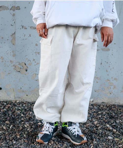 Bling Leads(ブリングリーズ)の「Z)【BLINGLEADS】ABM21435 COTTON CARGO PANT/コットン カーゴパンツ(カーゴパンツ・メンズ・ブラック/ホワイト・MEDIUM/LARGE)」の9枚目の写真