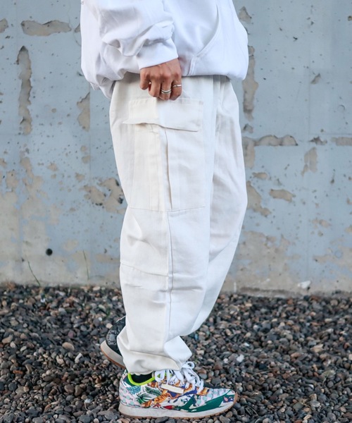 Bling Leads(ブリングリーズ)の「Z)【BLINGLEADS】ABM21435 COTTON CARGO PANT/コットン カーゴパンツ(カーゴパンツ・メンズ・ブラック/ホワイト・MEDIUM/LARGE)」の10枚目の写真