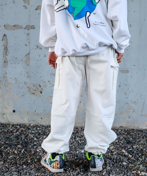 Bling Leads(ブリングリーズ)の「Z)【BLINGLEADS】ABM21435 COTTON CARGO PANT/コットン カーゴパンツ(カーゴパンツ・メンズ・ブラック/ホワイト・MEDIUM/LARGE)」の11枚目の写真