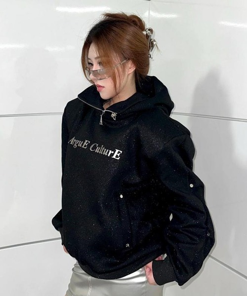 ROOPTOKYO(ループトウキョウ)の「フロントロゴ プルオーバーハイネックパーカー(パーカー・メンズ・ブラック/ホワイト・M/L)」の2枚目の写真