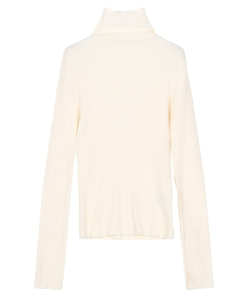 KOBE LETTUCE（コウベレタス）の「袖ボタンリブニットトップス（ニット/セーター・レディース・アイボリー/ブラック/ホワイト×ブラック/グレー/レッド/ブラウン・M）」の16枚目の写真