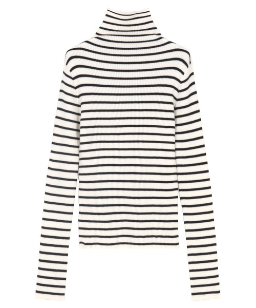 KOBE LETTUCE（コウベレタス）の「袖ボタンリブニットトップス（ニット/セーター・レディース・アイボリー/ブラック/ホワイト×ブラック/グレー/レッド/ブラウン・M）」の17枚目の写真