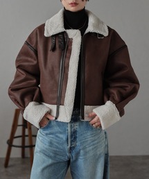 フェイクシープボア オーバーショートフライトジャケット