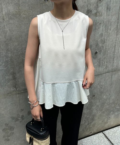 COLLAGE GALLARDAGALANTE アイボリー 半袖トップス COLLAGE GALLARDAGALANTE アイボリー 半袖トップス