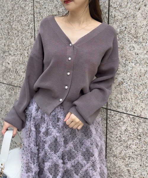 NOELA(ノエラ)の「ドットチュールスカート×コンパクトカーデセット(ワンピース・レディース・ピンク/ブラック/オフホワイト・S/M)」の14枚目の写真
