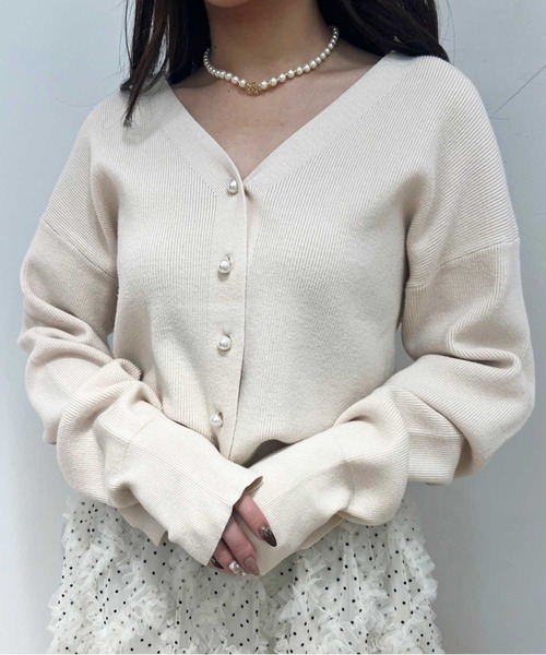 NOELA(ノエラ)の「ドットチュールスカート×コンパクトカーデセット(ワンピース・レディース・ピンク/ブラック/オフホワイト・S/M)」の21枚目の写真