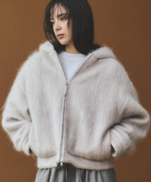 LE GLAZIK | ウールモヘヤ ジップパーカー WOMEN