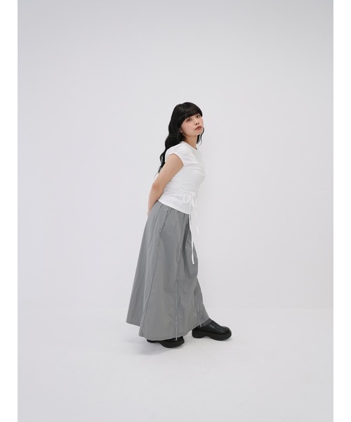 Enewd nina(エニュードニーナ)の「【ZOZO限定】ウエスト リボン Tシャツ(Tシャツ/カットソー・レディース・ホワイト・FREE)」の4枚目の写真