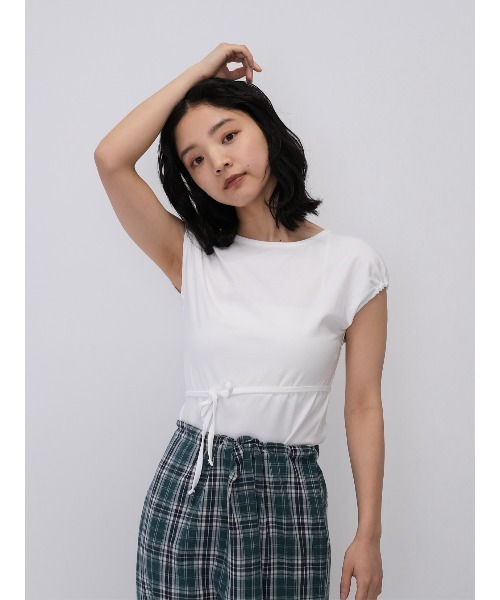 Enewd nina(エニュードニーナ)の「【ZOZO限定】ウエスト リボン Tシャツ(Tシャツ/カットソー・レディース・ホワイト・FREE)」の6枚目の写真