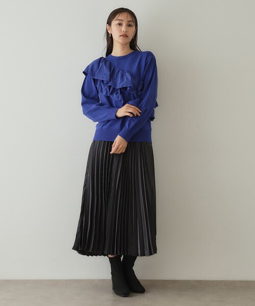 セール】ダブルフリルドッキングニット【洗濯機洗い可】（ニット